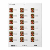 Santa Ringing Bells  adreslabel Etiket (Full Sheet)