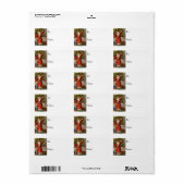 Santa Ringing Bells  Gift Label (Full Sheet)