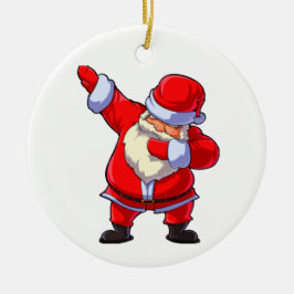 Santa Rock Keramisch Ornament