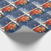 Santa Rocket Cadeaupapier (Hoek)