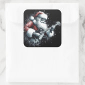 Santa rockt harder dan winterwind vierkante sticker (Tas)