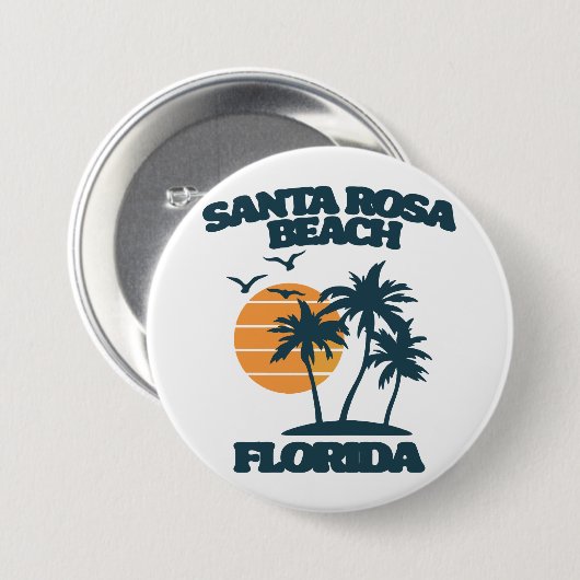 Santa Rosa Beach Florida Ronde Button 7,6 Cm (Voorkant /achterkant)