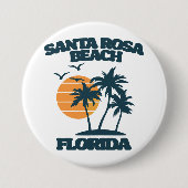 Santa Rosa Beach Florida Ronde Button 7,6 Cm (Voorkant)