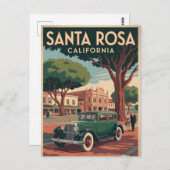Santa Rosa California Briefkaart (Voorkant / Achterkant)