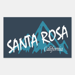 Santa Rosa California Mountains Rechthoekige Sticker