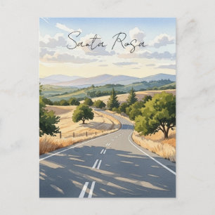 Santa Rosa California Reizen Briefkaart
