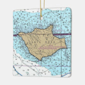 Santa Rosa Island Nautical Chart Keramisch Ornament (Links)