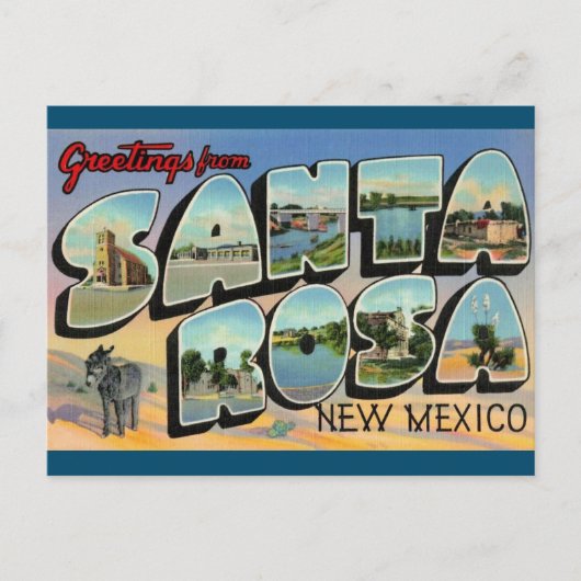 Santa Rosa New Mexico Briefkaart (Voorkant)