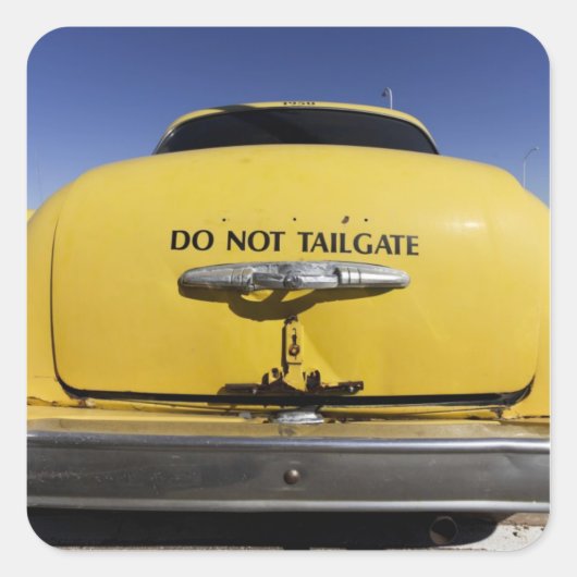 Santa Rosa, New Mexico, Verenigde Staten. Old Yell Vierkante Sticker (Voorkant)