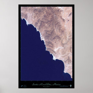 Santa Rosalillita, B.C., Mexico satellietprint Poster