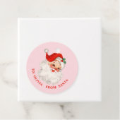 Santa roze en rood cadeau Bedankjes Labels (In situ)