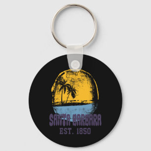 Santa Rra Californië Retro Surfer Vintage Strand M Sleutelhanger