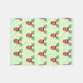 Santa Rudolf Fleece Deken (Voorkant (Horizontaal))