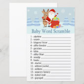Santa, Rudolph Baby word scramble game (Voorkant / Achterkant)
