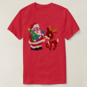 Santa Rudolph  gesmolten plastic T-shirt (Design voorkant)