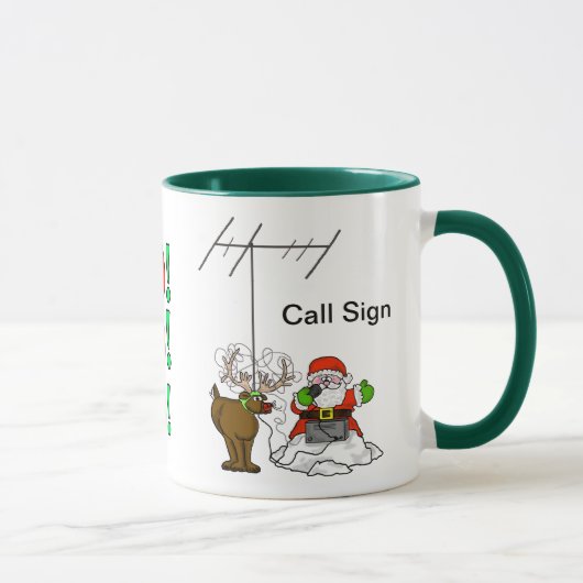 Santa, Rudolph Ho. kerstMok - Pas het aan! Mok (Rechts)