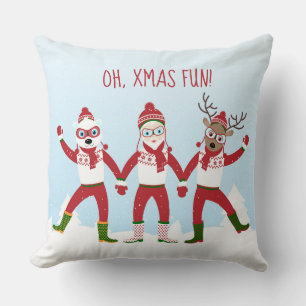 Santa, Rudolph, Polar Beer OH, XMAS FUN Kussen