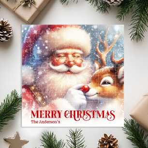 Santa Rudolph Puzzle de Noël personnalisé Meilleur