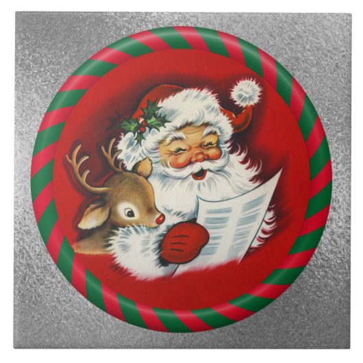 Santa & Rudy Tile Tegeltje (Voorkant)