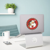 Santa & Rudy  Vinyl Sticker (Laptop op bureau)