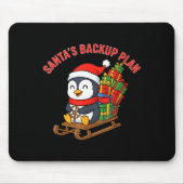 Santa’s Backup Plan Cute Penguin Christmas Design Muismat (Voorkant)