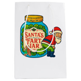 Santa’s Fart Jar Funny Christmas Medium Cadeauzakje