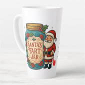 Santa’s Fart Jar Funny Festive Flatulence  Latte Mok (Linkerhoek)
