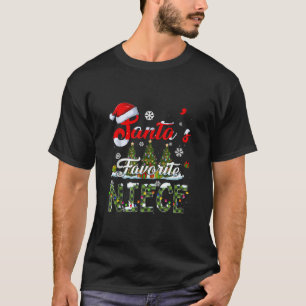 Santa s favoriete nicht grappige familie matching  t-shirt