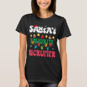 Santa S Favorite Recruiter Funny Santa Xmas Light T-shirt (Voorkant)