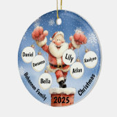 Santa’s Festive Chimney Ornament (Links)