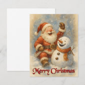 Santa’s Laughter in Winter’s Embrace (Voorkant / Achterkant)