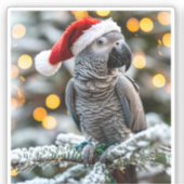 Santa’s Little African Grey Helper  Sticker (Voorkant)
