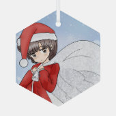 Santa’s Little Helper Glas Ornament (Achterkant)