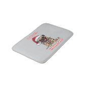 Santa’s Little Troublemaker Pug Bath Mat (Gekanteld)