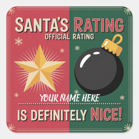 Santa’s Naughty & Nice List Sticker (Devant)