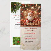 Santa’s Next Move – Funny Chess Christmas Menu Car (Devant / Derrière)
