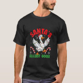 Santa s Silliest Goose Merry Christmas Silly Goose T-shirt (Voorkant)