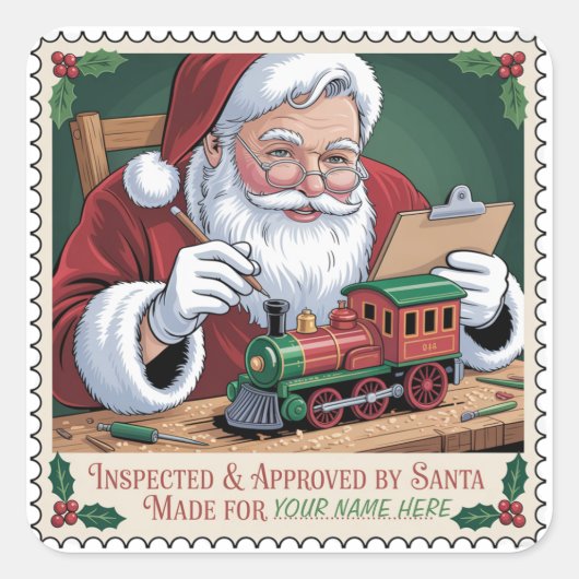 Santa’s Toy Inspector Seal Sticker (Devant)