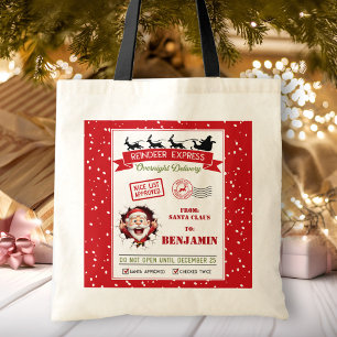 Santa Sack Kerstmis Custom Naam Gift Bag Tote Bag