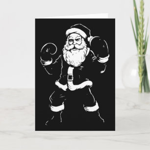 Santa Santa, Boxer Boxing Kickboksen Kerstmis Mar Kaart