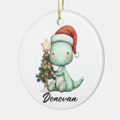 Santa Saurus Celebrates Christmas Keramisch Ornament (Links)