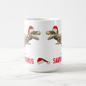 Santa saurus Kerstmis Dinosaur Scary T Rex Elf Koffiemok (Center)