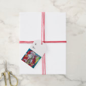 SANTA & SAX, CHRISTMAS PARTY CADEAULABEL (Met Touw)