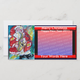 SANTA & SAX, CHRISTMAS PARTY FEESTDAGENKAART