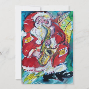 SANTA & SAX, KERSTPARTY KAART