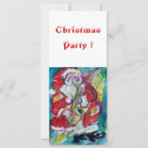 SANTA & SAX, KERSTPARTY KAART