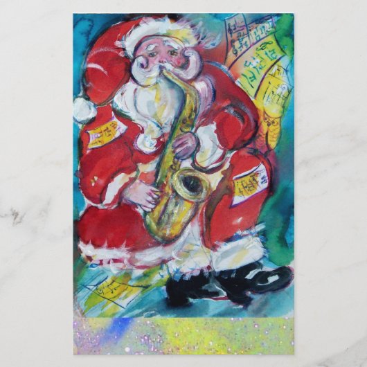 SANTA & SAX, MUSICAL CHRISTMAS PARTY BRIEFPAPIER (Voorkant)