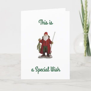 SANTA SAYS ***HOUD IT REEL** VOOR DE VISSERIJWENS FEESTDAGEN KAART