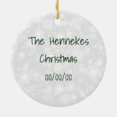 Santa Says Merry Kerstmis Keramisch Ornament (Achterkant)