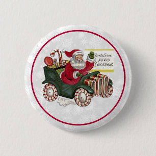 Santa Says Merry Kerstmis Ronde Button 5,7 Cm
